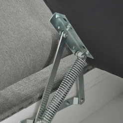 Wohnen Eckcouch mit Schlaffunktion in Hellgrau - Baonga