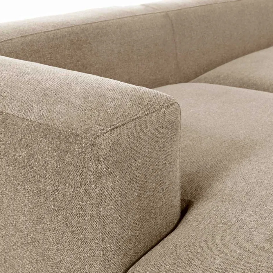 Wohnen Eckcouch Sofalandschaft in Beige Chenille - Ruhnau