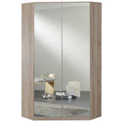 Wohnen Eckkleiderschrank in Eiche Sägerau Optik - Fabricus