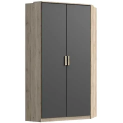 Wohnen Eckkleiderschrank in Eiche San Remo - Jilamenda