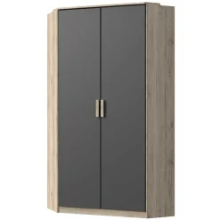 Wohnen Eckkleiderschrank in Eiche San Remo - Jilamenda