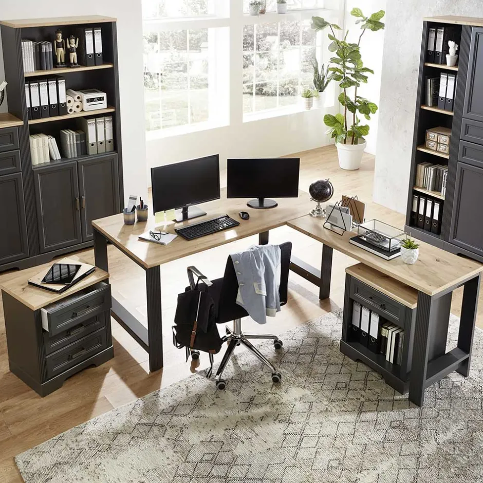 Eckschreibtisch & Rollcontainer - Joe (dreiteilig)^Wohnen Best