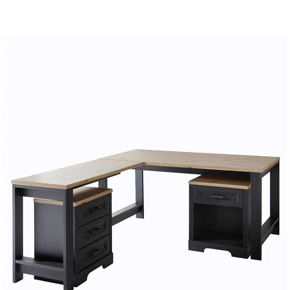 Eckschreibtisch & Rollcontainer - Joe (dreiteilig)^Wohnen Best