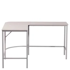 Eckschreibtisch in Hellgrau - Barossio^Wohnen Outlet