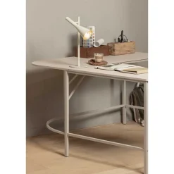 Eckschreibtisch in Hellgrau - Barossio^Wohnen Outlet