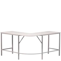 Eckschreibtisch in Hellgrau - Barossio^Wohnen Outlet