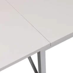 Eckschreibtisch in Hellgrau - Barossio^Wohnen Outlet