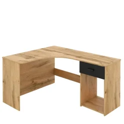 Eckschreibtisch in Wildeiche Optik & Schwarzgrau - Endra^Wohnen New