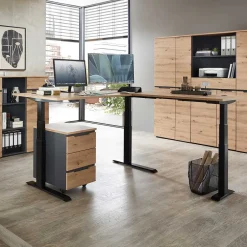 Eckschreibtisch mit T Gestell - Kuetra^Wohnen Outlet