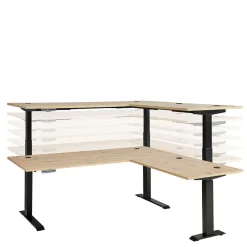 Eckschreibtisch mit T Gestell - Kuetra^Wohnen Outlet