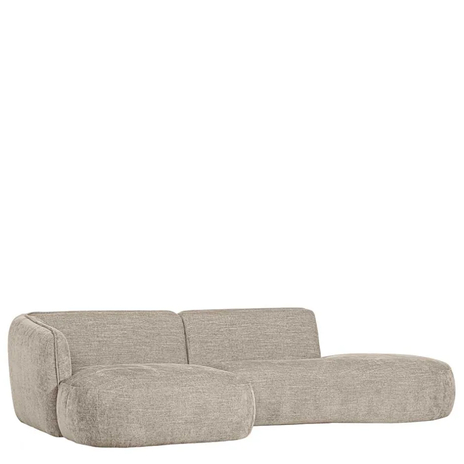 Wohnen Ecksofa in Beige Webstoffbezug - Mauricios