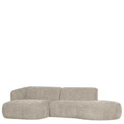 Wohnen Ecksofa in Beige Webstoffbezug - Mauricios
