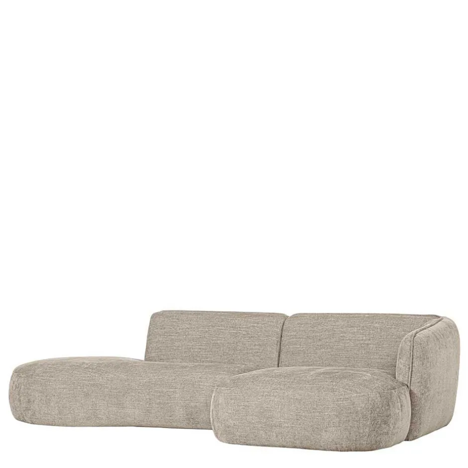 Wohnen Ecksofa in Beige Webstoffbezug - Mauricios
