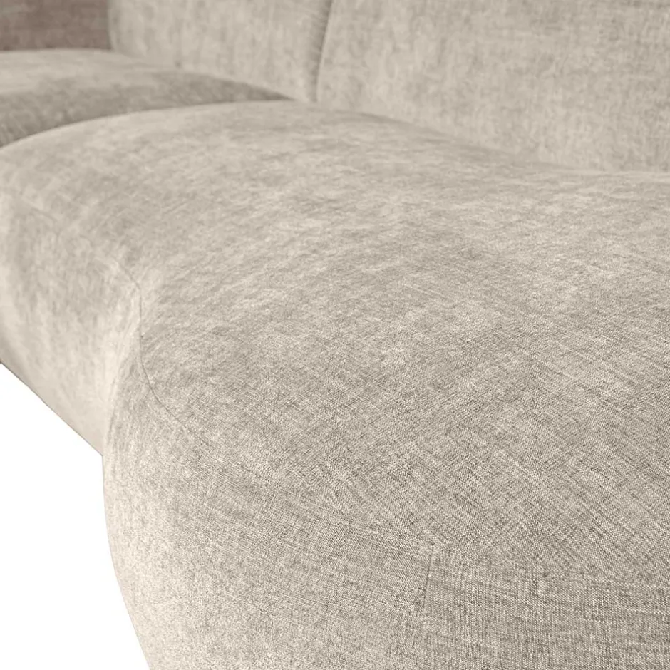 Wohnen Ecksofa in Beige Webstoffbezug - Mauricios