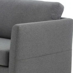 Ecksofa in Grau Stoff - Dreisitzer - Donnsai^Wohnen Outlet