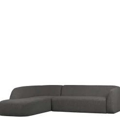 Ecksofa in Schwarzgrau Chenille - Barat^Wohnen Outlet