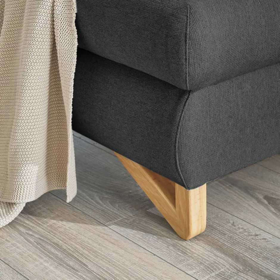 Ecksofa mit Bettfunktion in Anthrazit - Baonga^Wohnen New