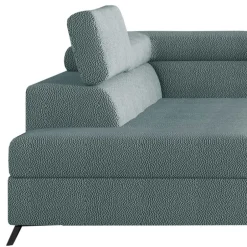 Ecksofa mit Funktion in Mintgrün Microfaser - Daharas^Wohnen Sale
