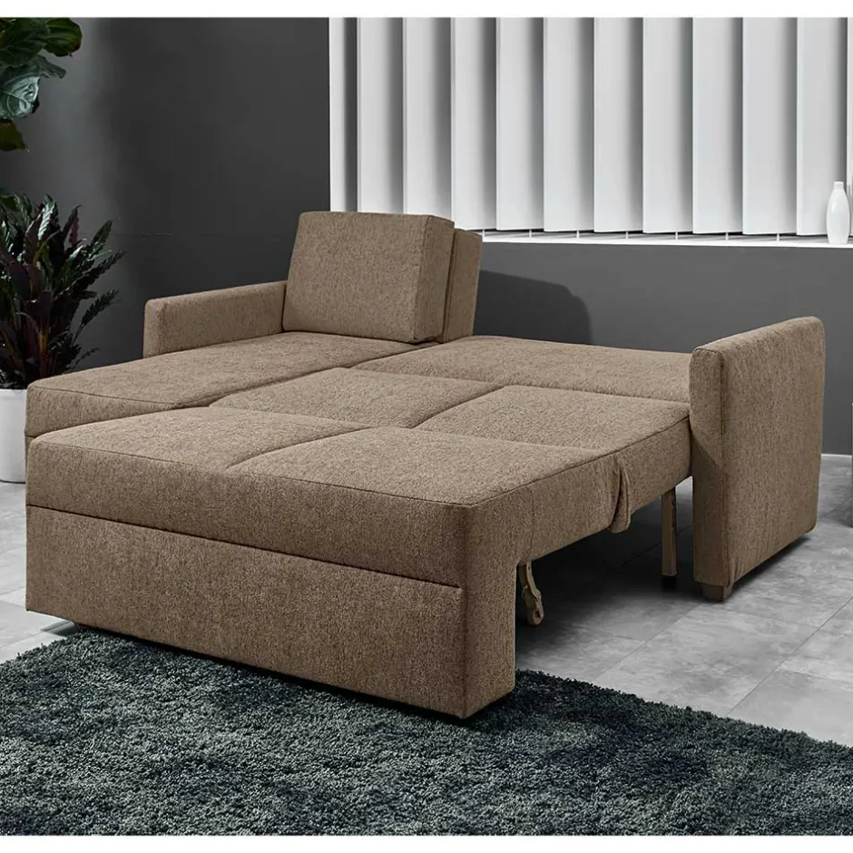 Ecksofa mit Schlaffunktion in Taupe - Movito^Wohnen New