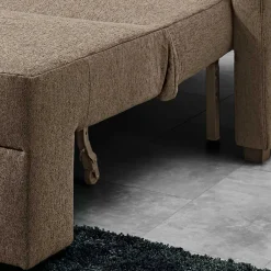 Ecksofa mit Schlaffunktion in Taupe - Movito^Wohnen New