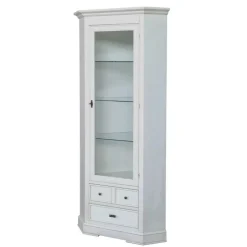 Eckvitrine in Antikweiß - Annot^Wohnen New