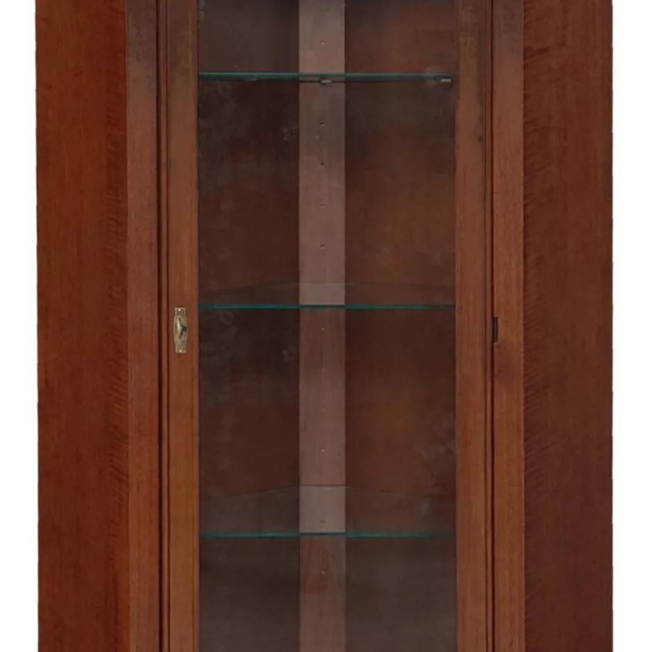 Eckvitrine in Walnussfarben Antik - Istefanio^Wohnen