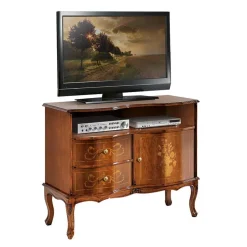 Wohnen Edle Barock TV Kommode in Nussbaumfarben - Motiz