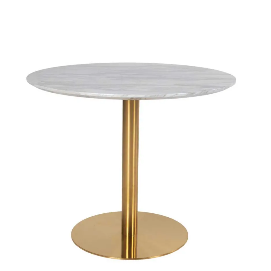 Wohnen Edle Esstischgruppe in Rund - Lion (fünfteilig)