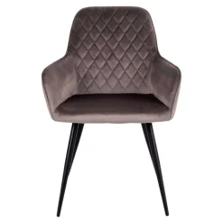 Wohnen Edle Tischgruppe mit Samtsesseln - Dalma (siebenteilig)