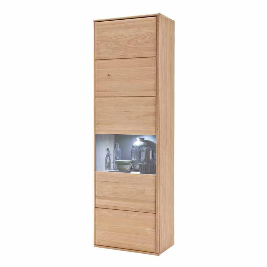 Edle Wohnwand in Eiche Bianco - Vernella (vierteilig)^Wohnen Outlet