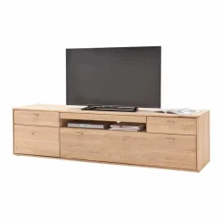 Edle Wohnwand in Eiche Bianco - Vernella (vierteilig)^Wohnen Outlet