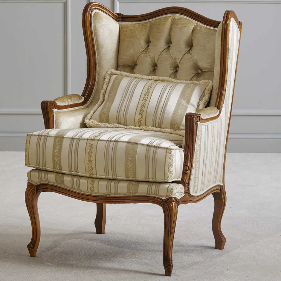 Wohnen Edler Ohrensessel in Beige und Cremefarben - Hulmane