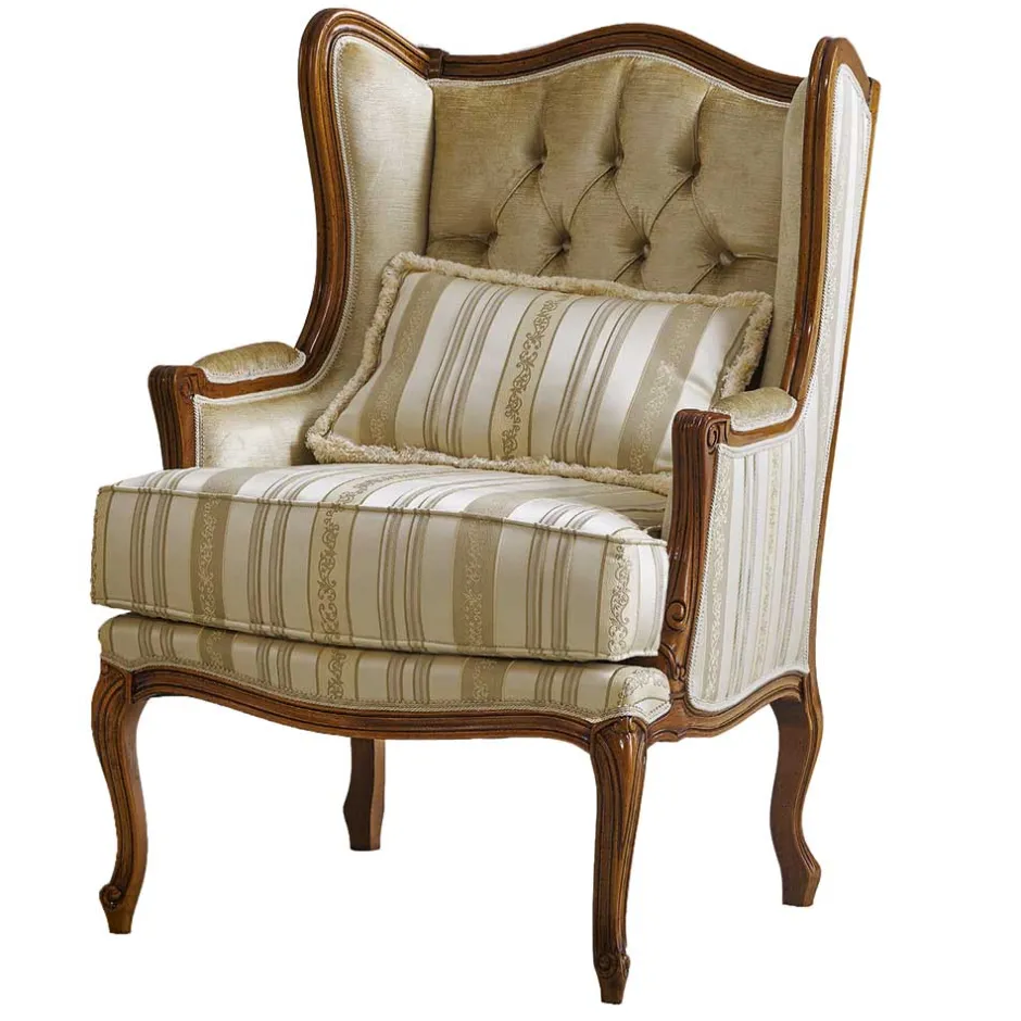 Wohnen Edler Ohrensessel in Beige und Cremefarben - Hulmane