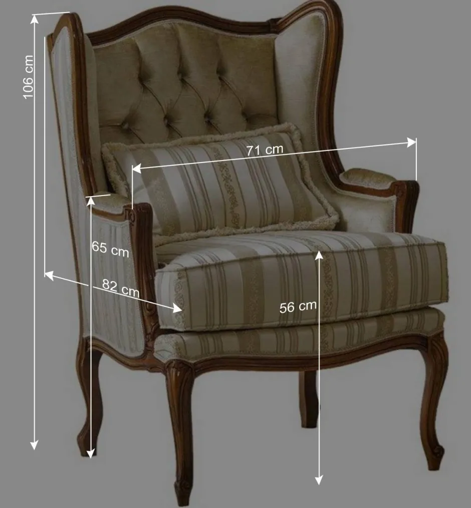 Wohnen Edler Ohrensessel in Beige und Cremefarben - Hulmane