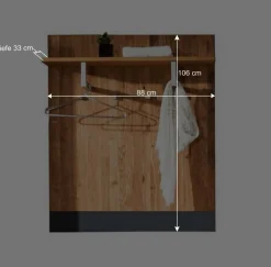 Edles Garderobenpaneel aus Wildeiche & Glas - Mandrey^Wohnen Sale