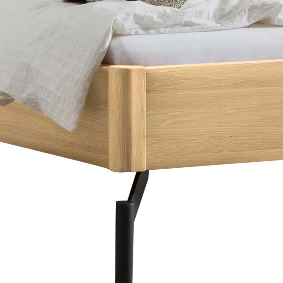 Ehebett Gestell in Eiche Hell - Quincey^Wohnen Sale
