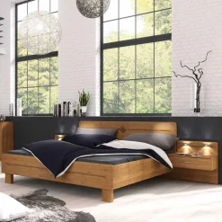 Ehebett und Nachtkonsolen Apolios in Erle teilmassiv (dreiteilig)^Wohnen