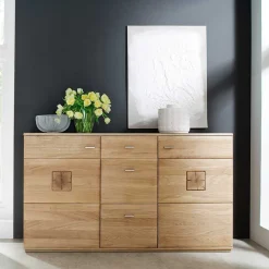 Eiche Bianco Sideboard teilmassiv Pontros 2-türig^Wohnen Best