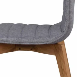 Wohnen Eiche Esstisch Set mit Polsterstühlen - Number (fünfteilig)