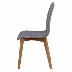 Wohnen Eiche Esstisch Set mit Polsterstühlen - Number (fünfteilig)