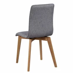 Wohnen Eiche Esstisch Set mit Polsterstühlen - Number (fünfteilig)