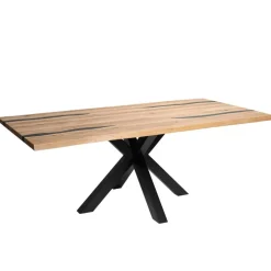 Eiche Esszimmertisch mit Epoxid-Harz-Einlagen - Slavidra^Wohnen Clearance