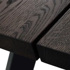 Wohnen Eiche Rauchfarben Tisch & 6 Stühle Namac in Dunkelgrau (siebenteilig)