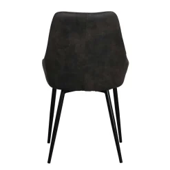 Wohnen Eiche Rauchfarben Tisch & 6 Stühle Namac in Dunkelgrau (siebenteilig)