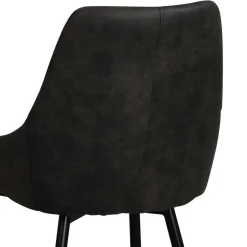 Wohnen Eiche Rauchfarben Tisch & 6 Stühle Namac in Dunkelgrau (siebenteilig)