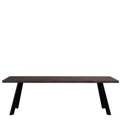 Wohnen Eiche Rauchfarben Tisch & 6 Stühle Namac in Dunkelgrau (siebenteilig)