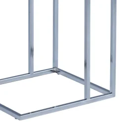 Eiche Sonoma Beistelltisch Balanza mit Bügelgestell verchromt^Wohnen