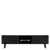 Wohnen Eiche TV Lowboard in Schwarz geölt - Janeira
