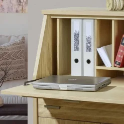 Eichefarbener Sekretär 83x112x47 cm - Chancy^Wohnen Discount