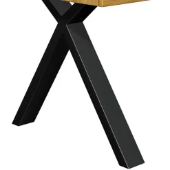 Eichenholz Esszimmertisch mit X Füßen - Udot^Wohnen Sale